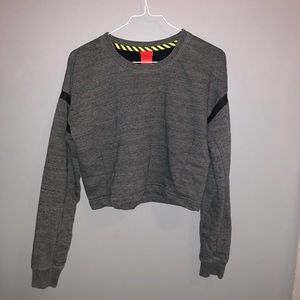 Nike grey cropped sweatshirt